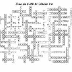 Revolutionary war crossword puzzle answer key pdf