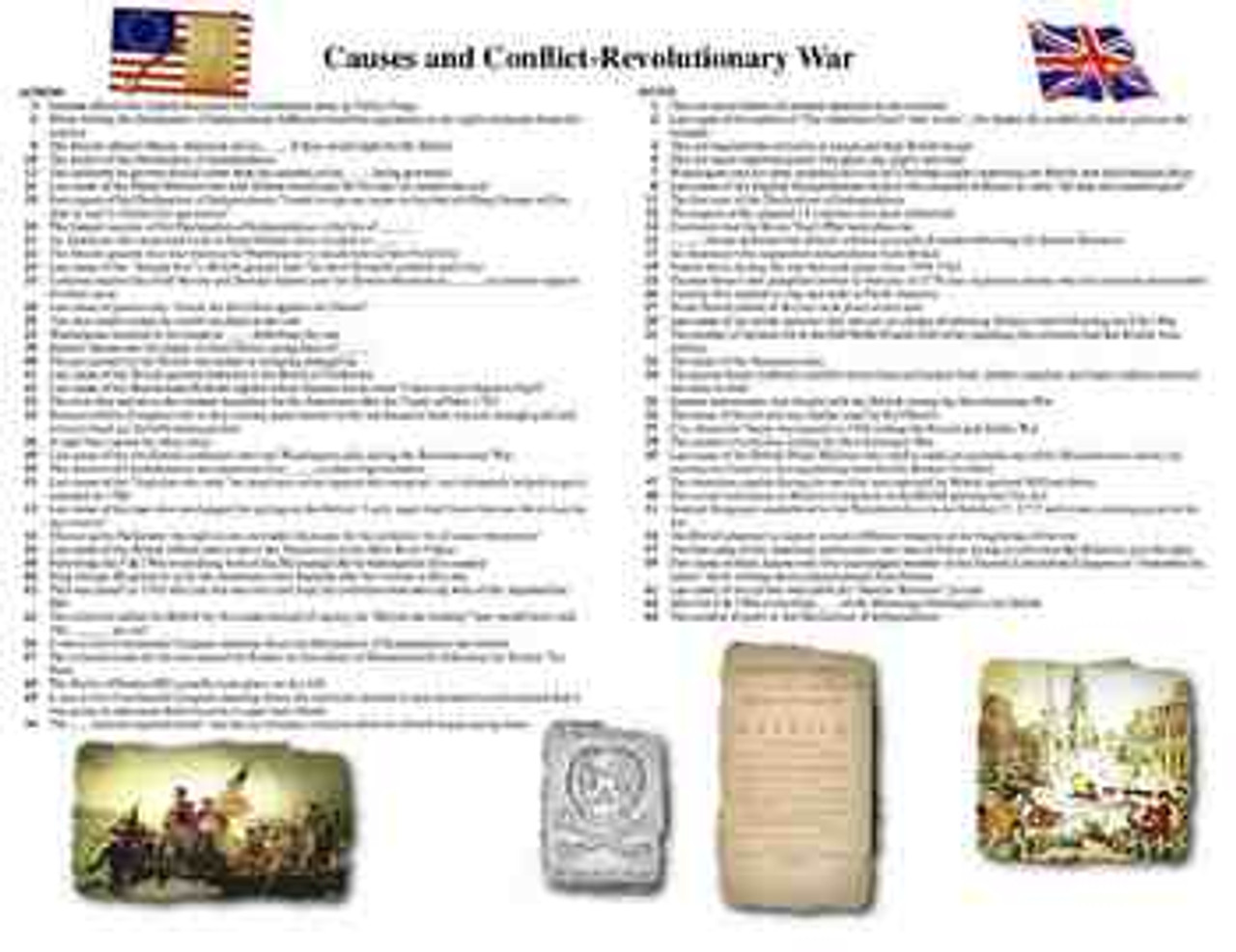 Revolutionary war crossword puzzle answer key pdf