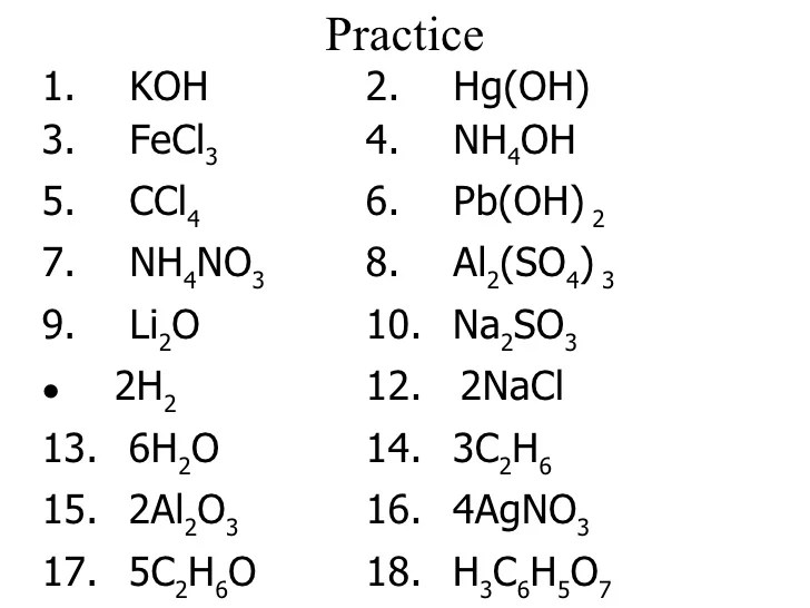 Counting atoms in chemical formulas worksheet